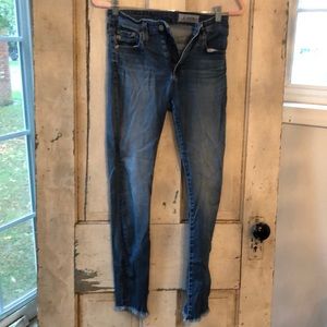 AG High Rise Skinny ankle jeans